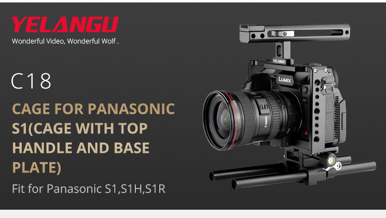 YELANGU C18 Camera Cage for Panasonic S1,S1H,S1R