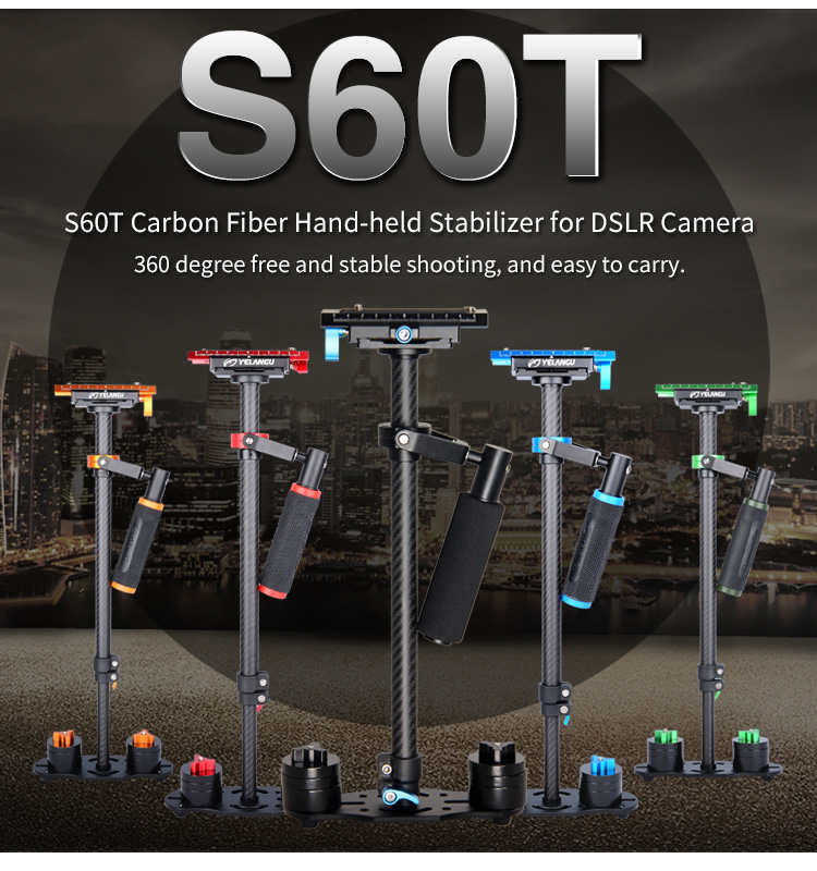 Yelangu S60T Red Orange Mini Video Camera Stabilizer