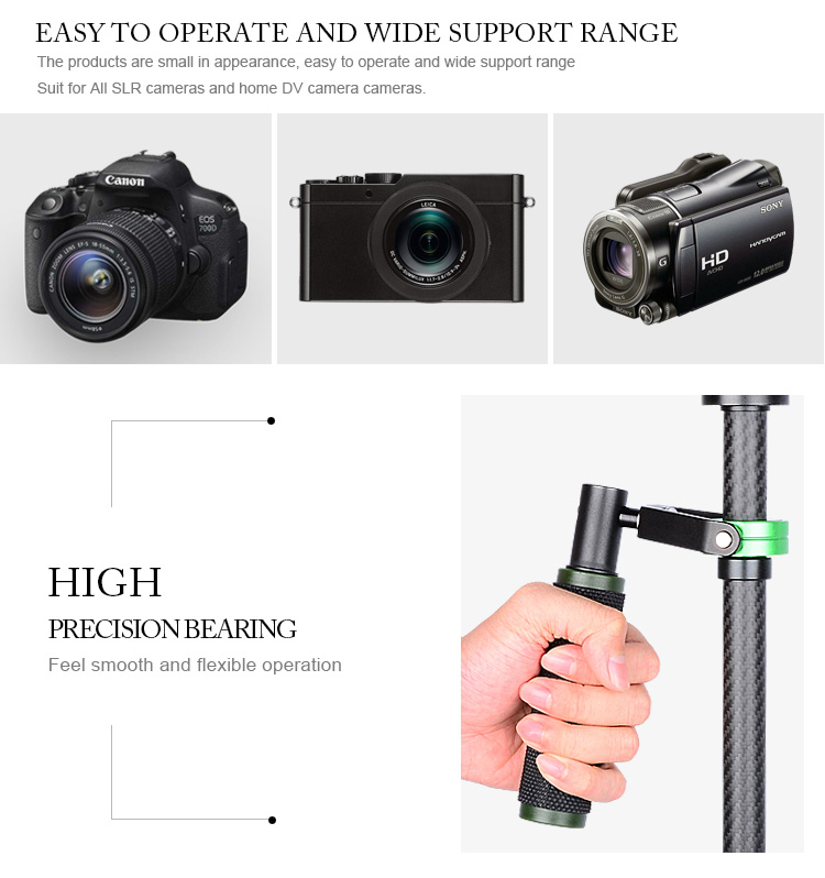 Yelangu S60T Red Orange Mini Video Camera Stabilizer