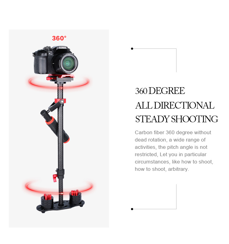 Yelangu S60T Red Orange Mini Video Camera Stabilizer