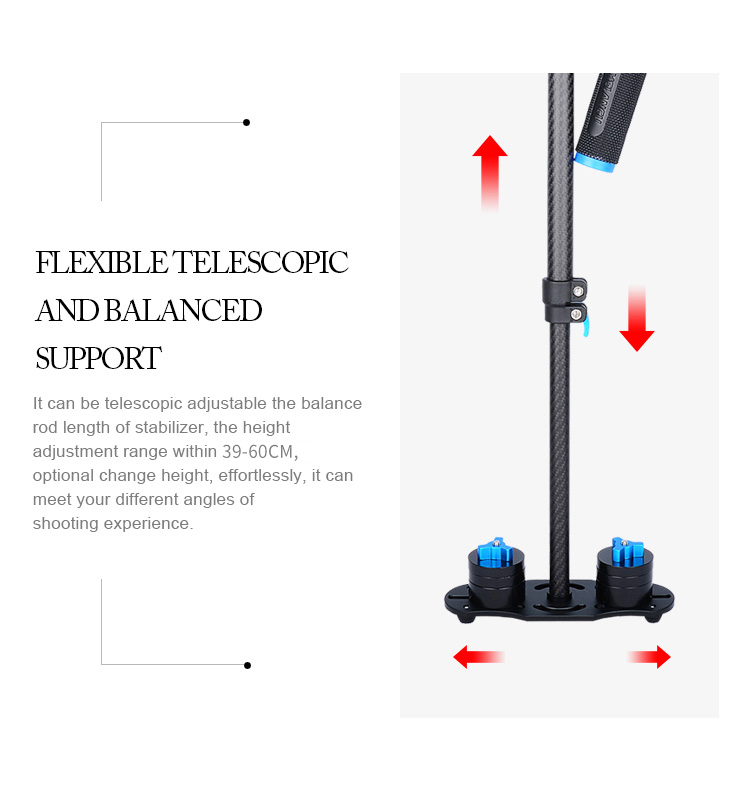 Yelangu S60T Red Orange Mini Video Camera Stabilizer