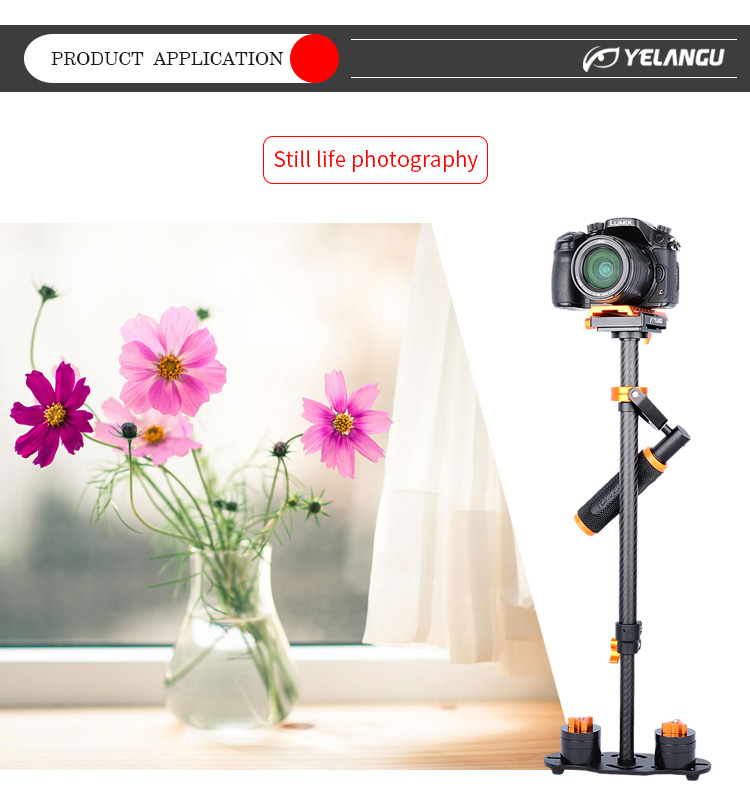 Yelangu S60T Red Orange Mini Video Camera Stabilizer