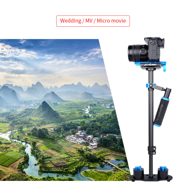 Yelangu S60T Red Orange Mini Video Camera Stabilizer